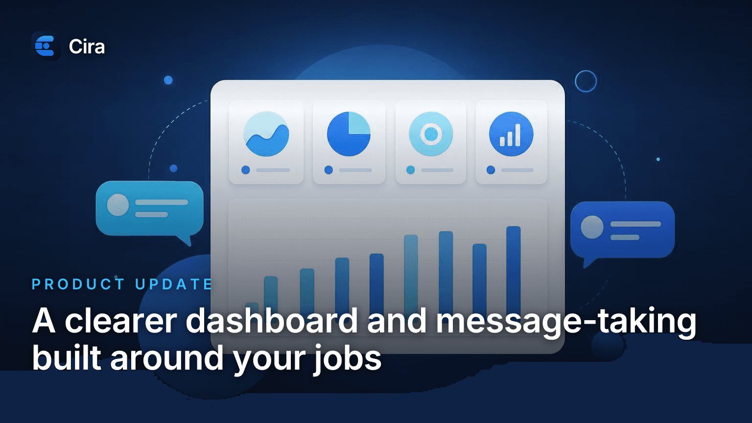 A clearer dashboard and message-taking built around your jobs