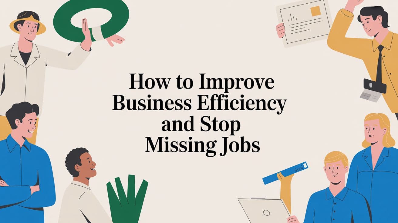 How to Improve Business Efficiency and Stop Missing Jobs
