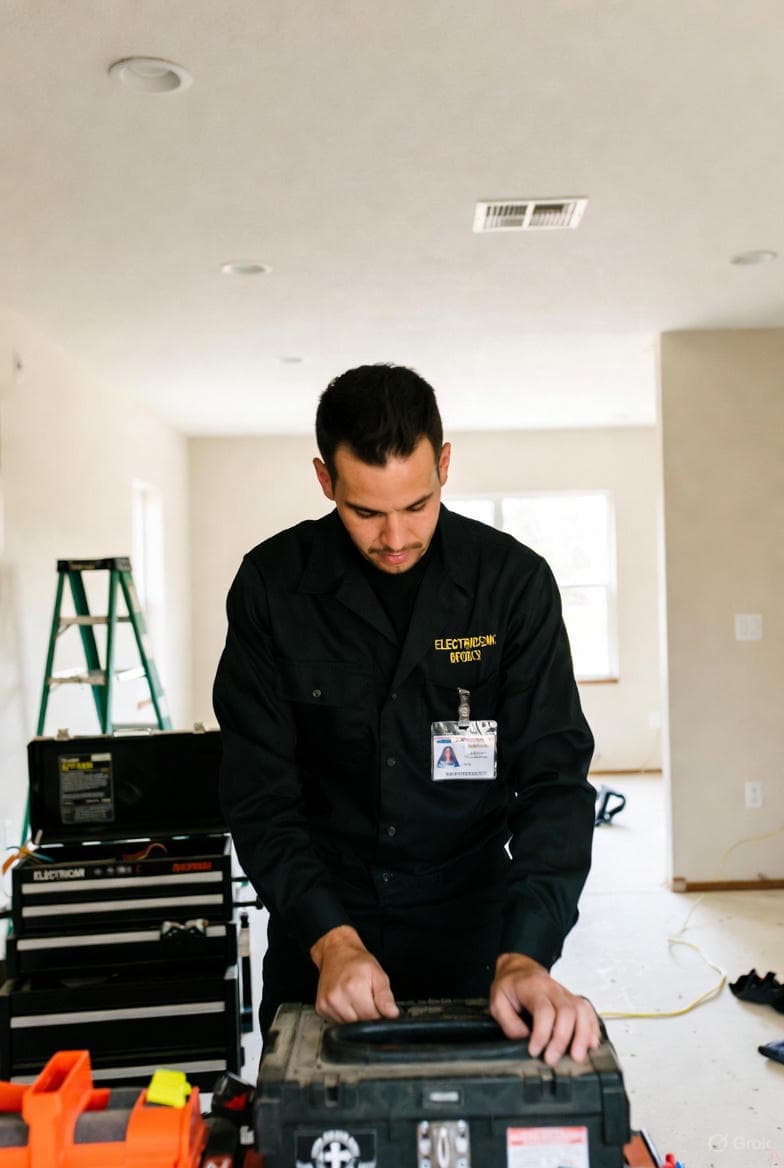 Electrician at work