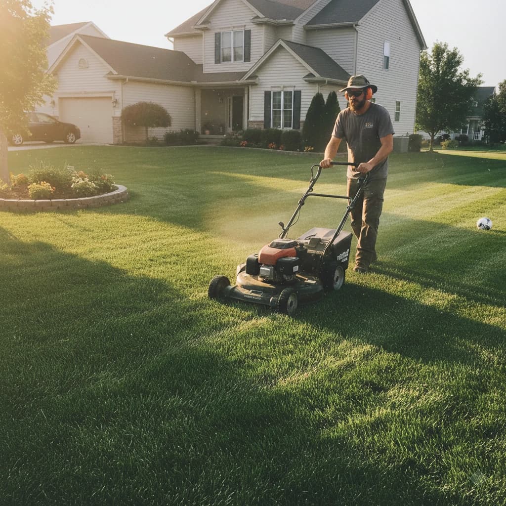 Landscaper at work